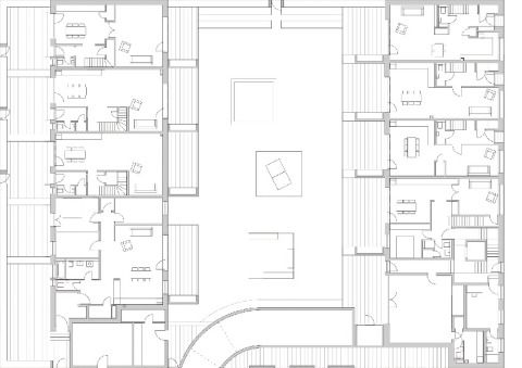 Grundriss Erdgeschoss, Grafik: Architekturbüro Klaus Zeller