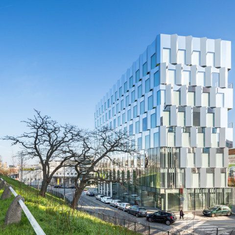 Skulpturale Bürogebäude Reverside