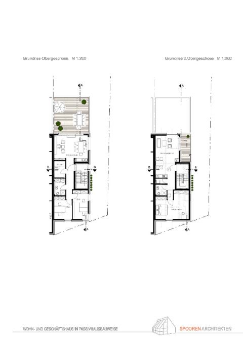Grundriss Obergeschoss und 2. Obergeschoss