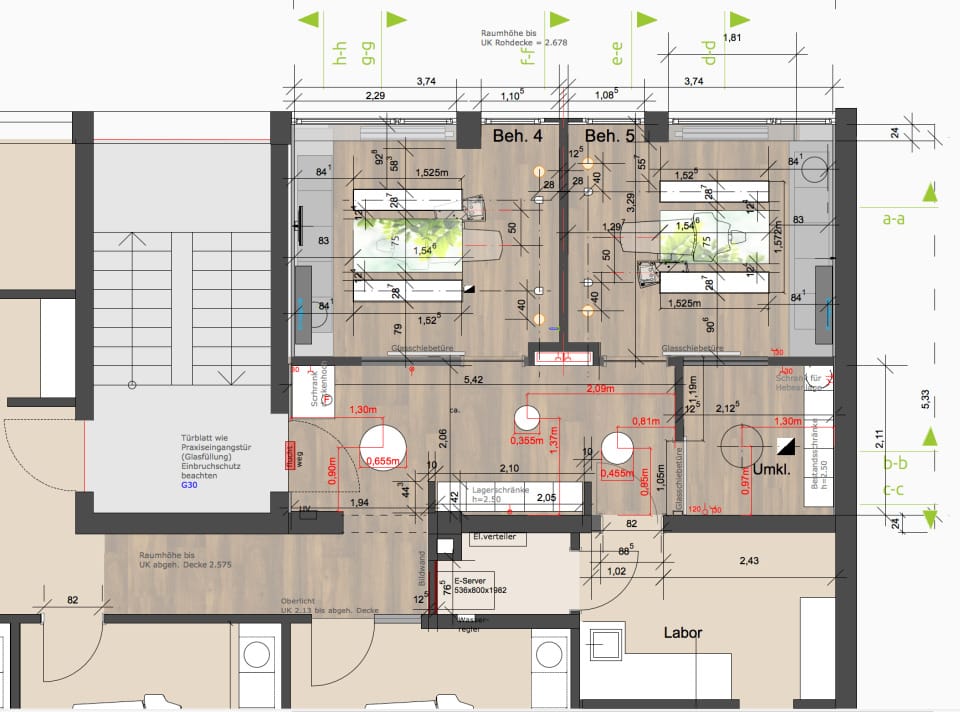 grundriss des neuen praxisteils