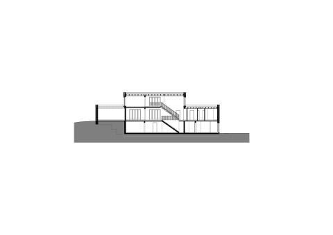 Villa aus Backstein_Längsschnitt