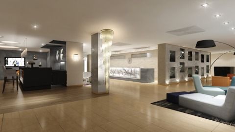Rendering Lobby HotelKompetenzZentrum