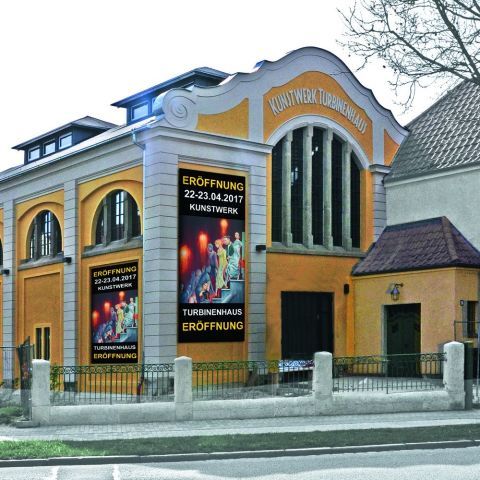 Kunstwerk im Turbinenhaus