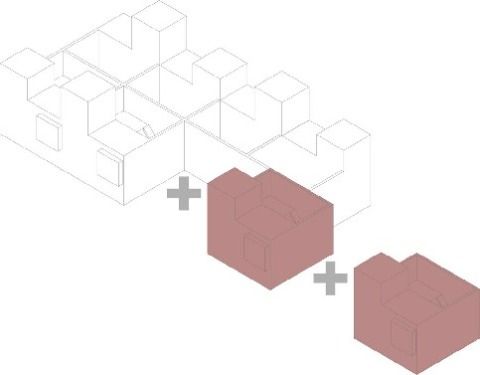 Prinzip der Addition der Modulhäuser