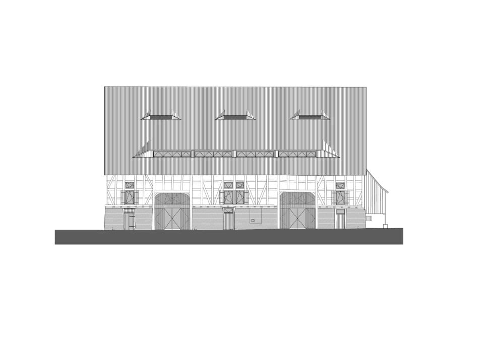Große Scheune Westfassade