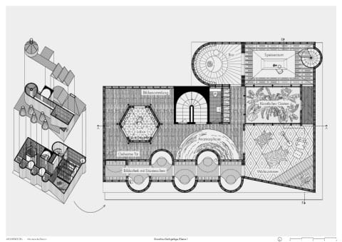 Grundriss Dachgefüge, Ebene 1