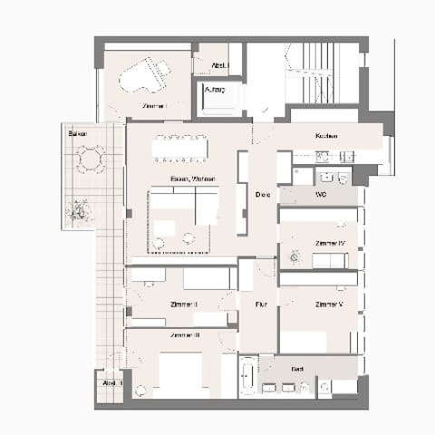 Grundriss 2. OG - Vorderhaus