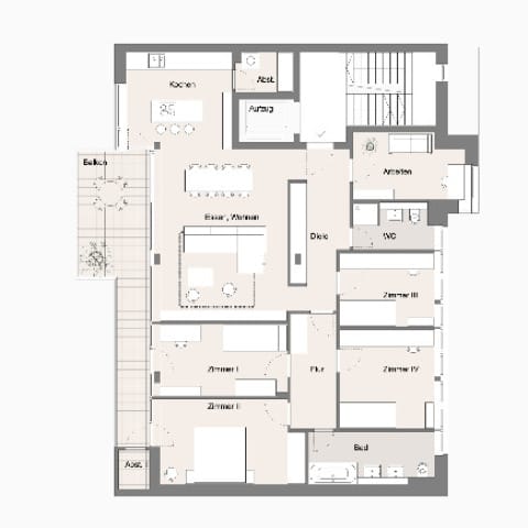 Grundriss 3. OG - Vorderhaus