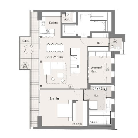 Grundriss 5. OG - Vorderhaus