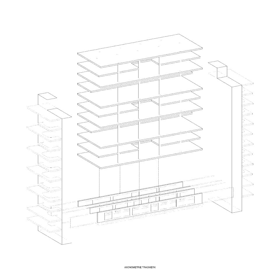 Axonometrie Tragwerk