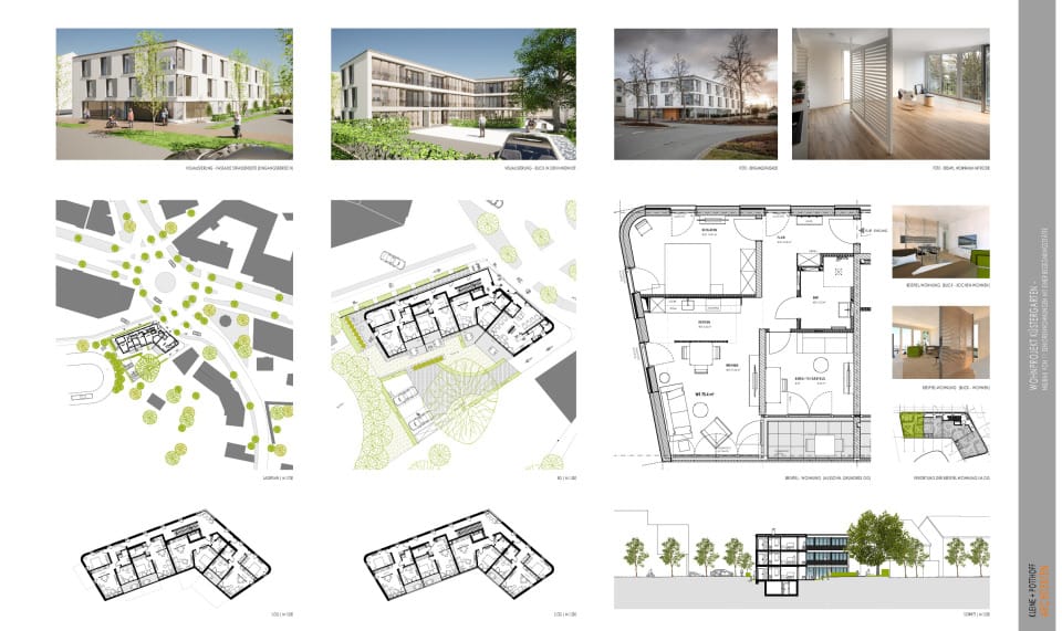 Wohnprojekt Küstergarten - Zeichnungen + Visualisierungen