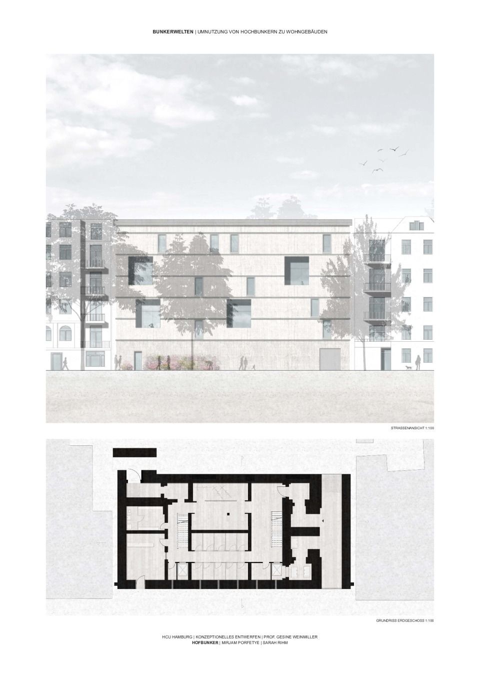 Plan 3 Ostansicht Grundriss