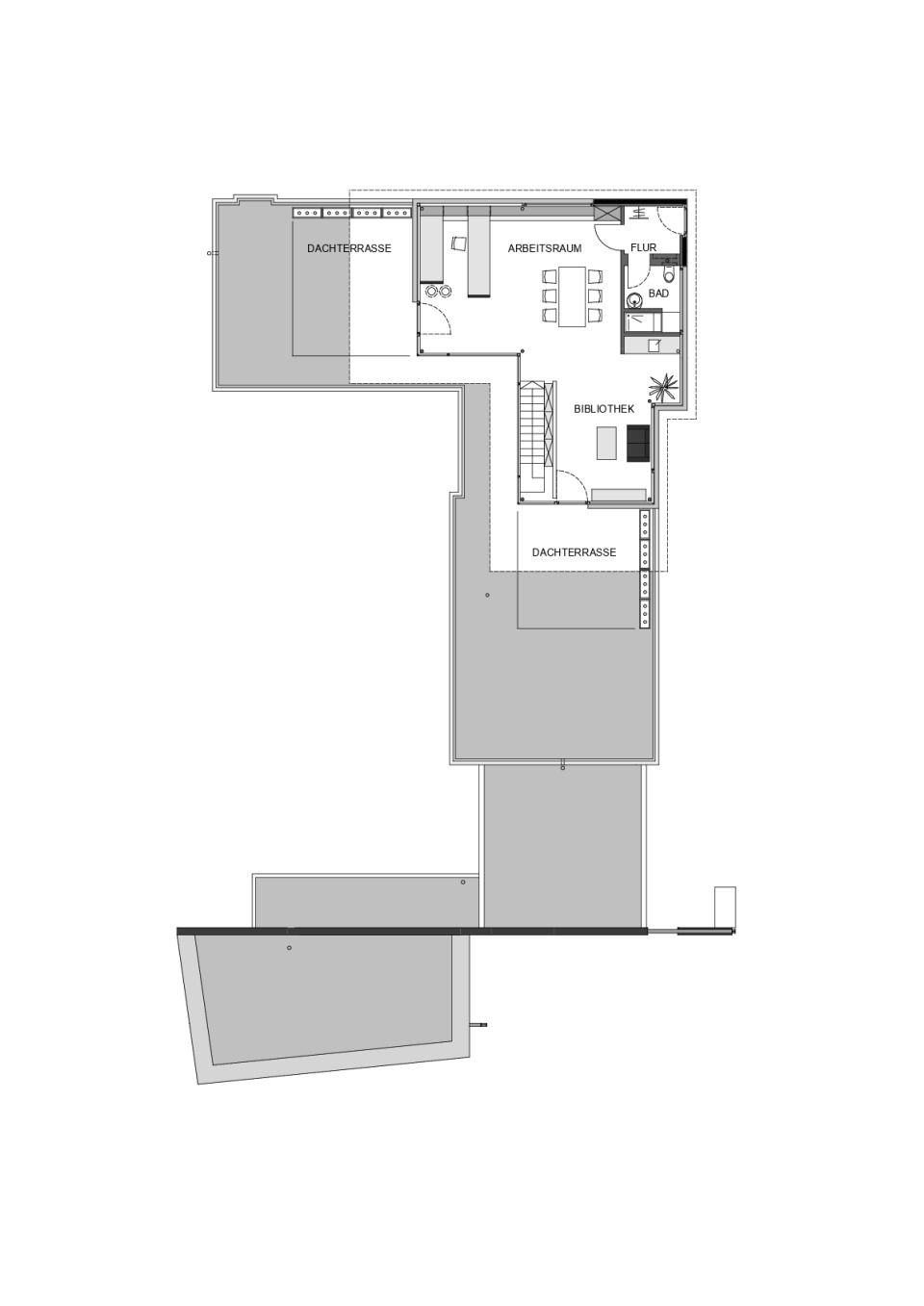 Grundriss der neuen Aufstockung
