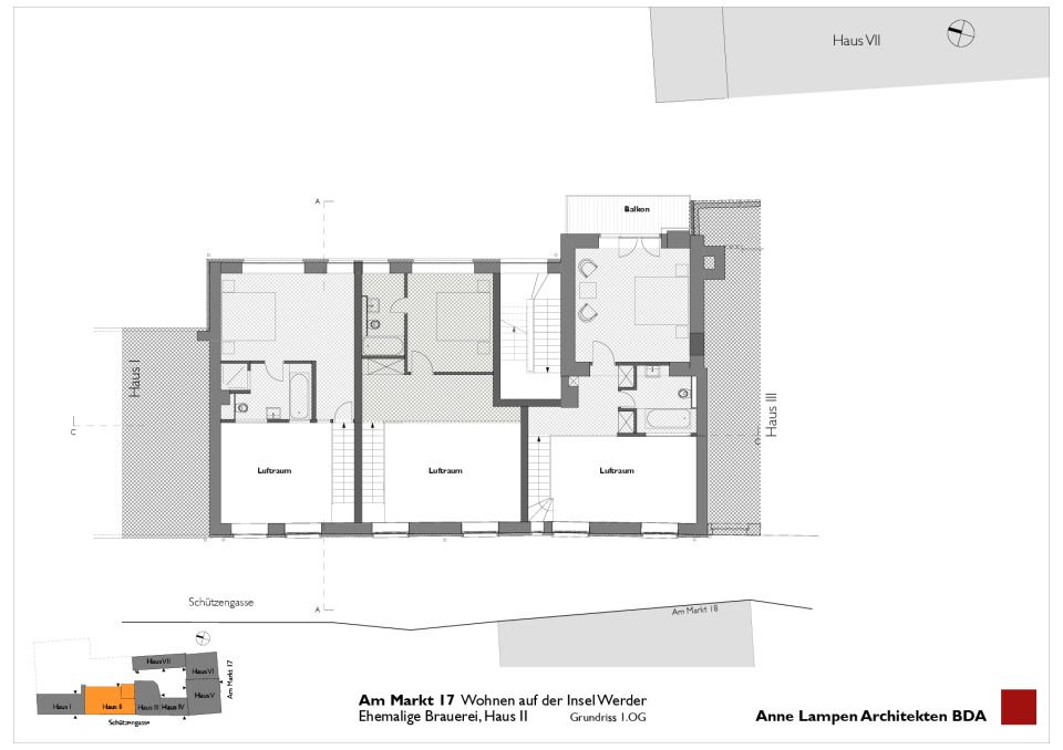 Grundriss 1. OG, Haus II
