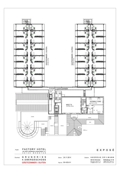 Factory Hotel - Grundriss Obergeschoss