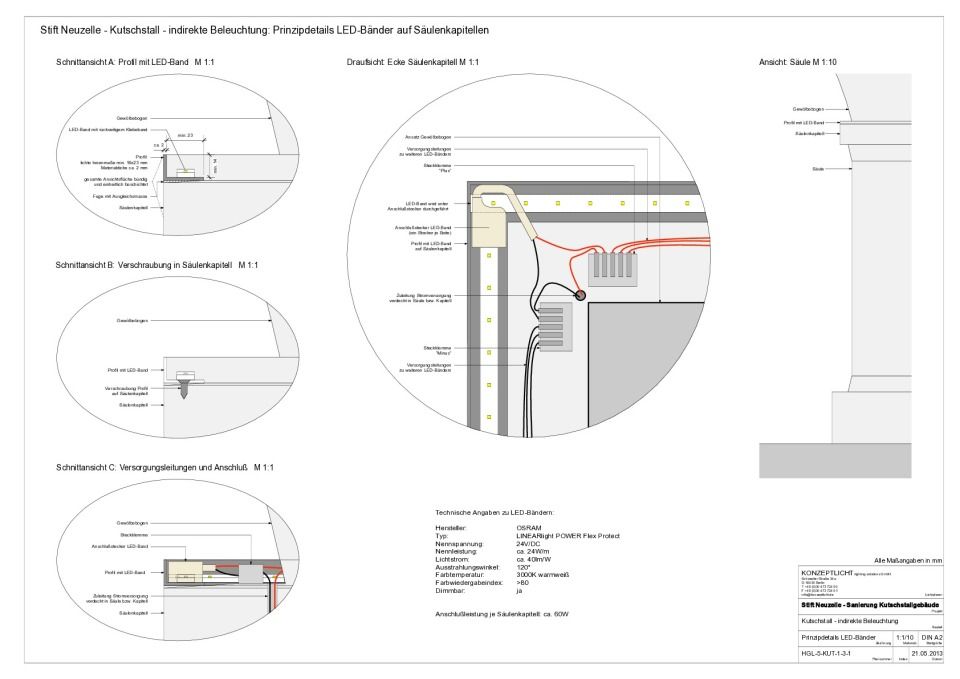 Kapitellbeleuchtung LED
