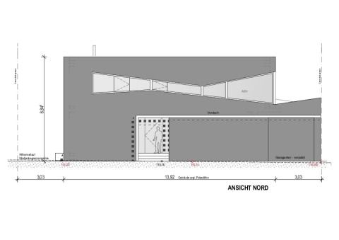 Haus K - Entwurf Ansicht Nord
