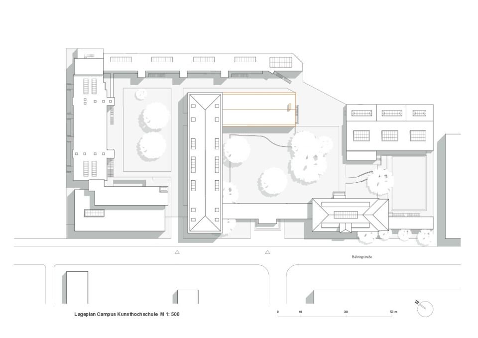 Lageplan der Kunsthochschule Berlin - Weißensee