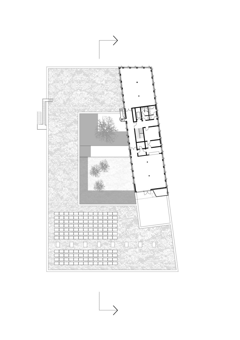 Grundriss 2.Obergeschoss (Verwaltung, Betriebskita, Cafeteria, Außenterrasse, Solaranlage und Gründach)