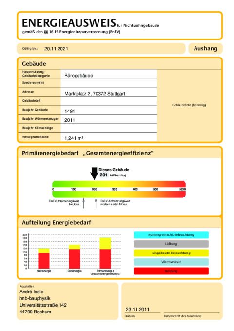 vorläufiger Energieausweis