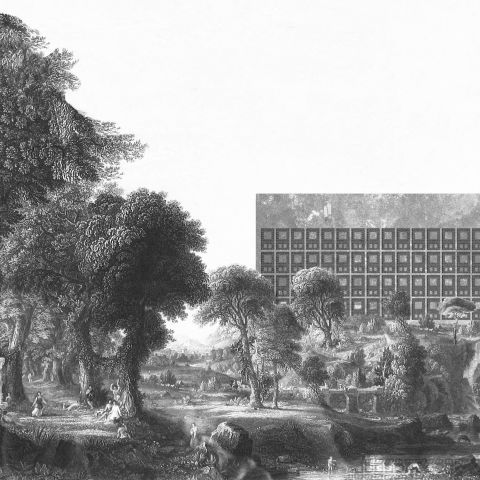 Proun . Wohnhaus in der Agglomeration