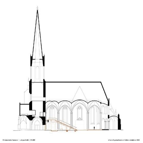 Längsschnitt Kirche