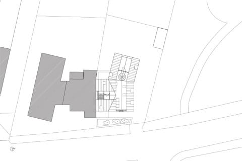 Grundriß Dachspitze und Loggia