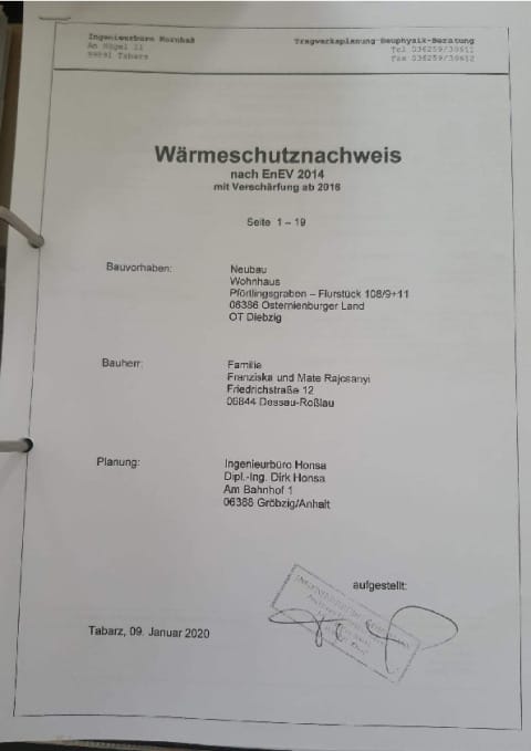Wärmeschutznachweis