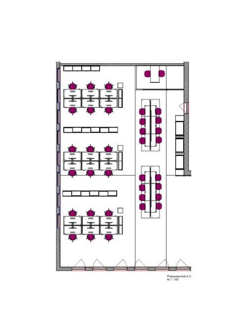Bürokonzept Darmstadt, Birdy, Planausschnitt