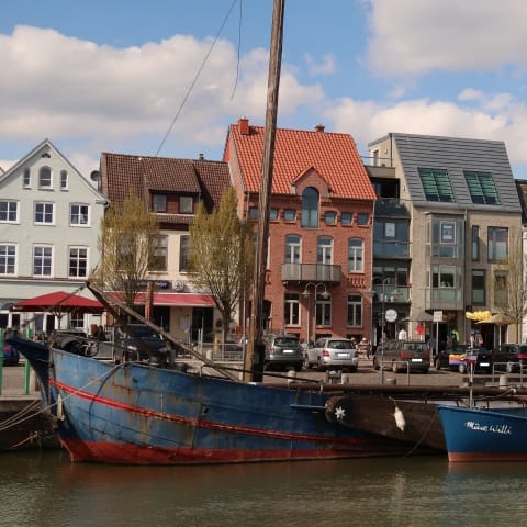Wohnhaus in der Einkaufstraße Schiffbrücke Husum