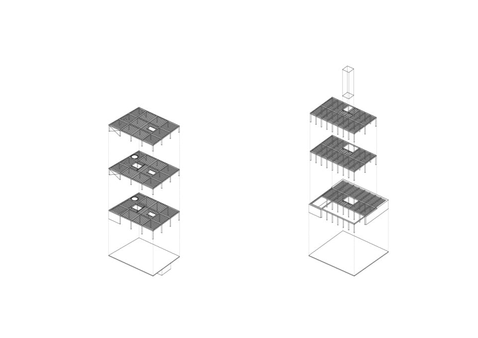Axonometrie Tragwerk