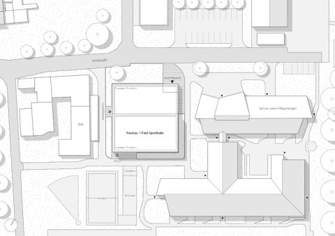 Lageplan, M 1:500