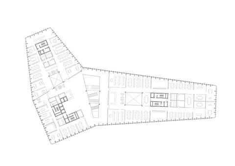 Grundriss 4. OG (Regelgeschoss Sockelbereich)