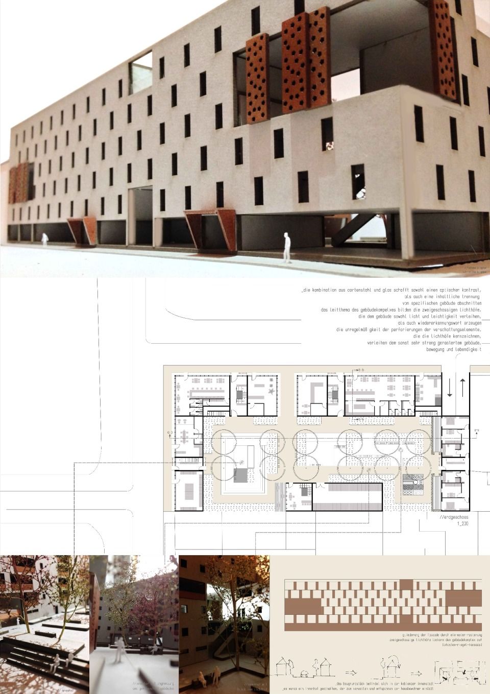 Erdgeschoss, Gesamtkomplex, Fassadengestaltung
