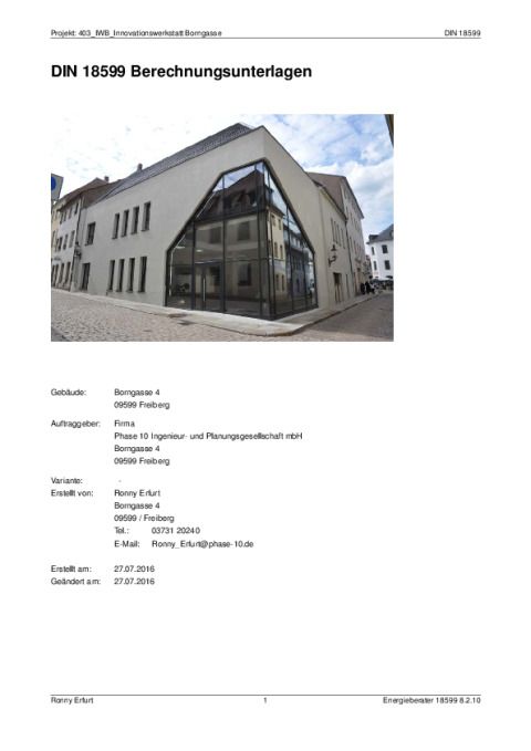 Ausführungliche Berechnung DIN 18509