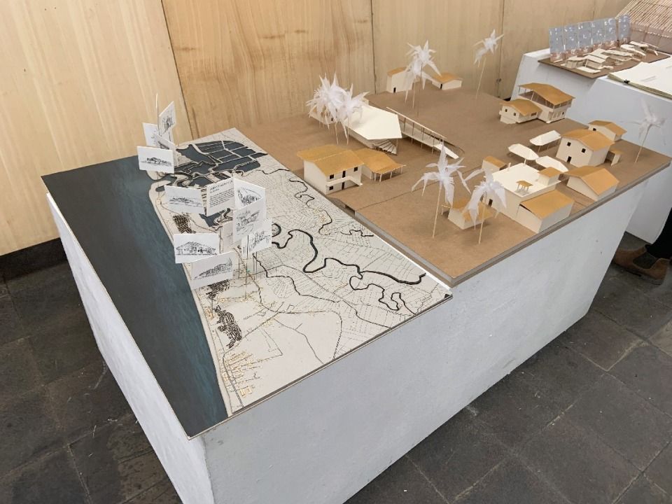 Lageplanmodell und 1:100 Umgebungsmodell (Präsentation an der TU Berlin)