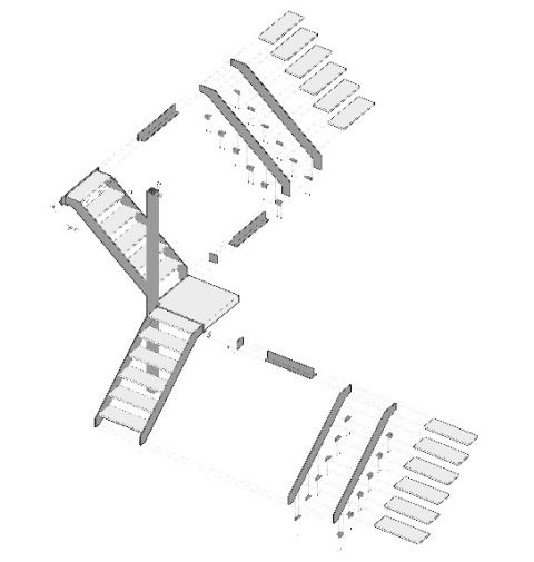 Isometrie Treppe