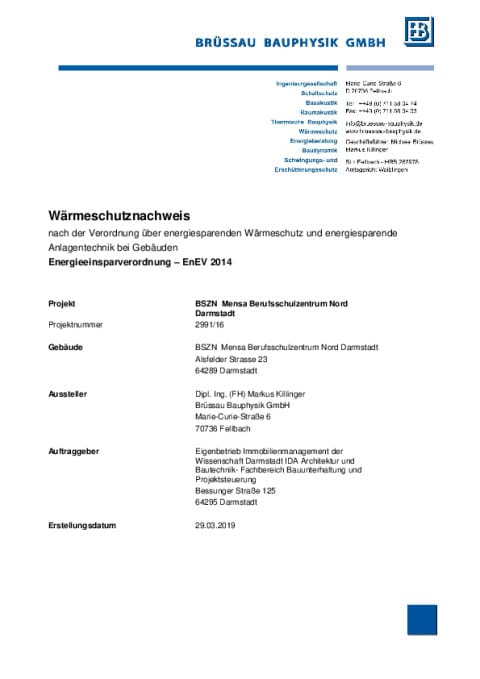Wärmeschutznachweis