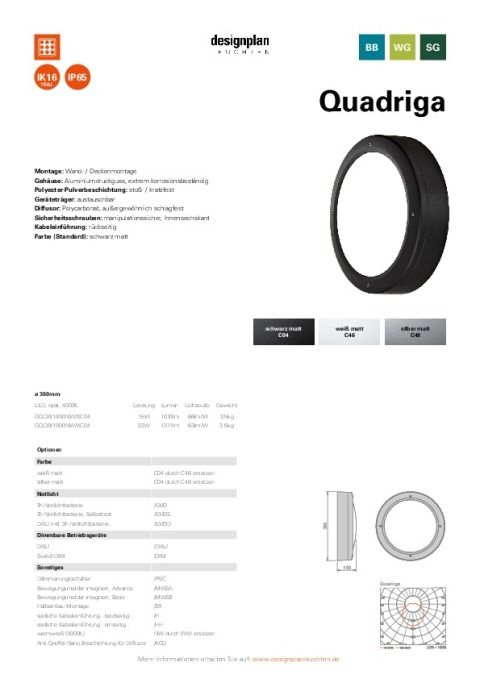Produktdatenblatt Quadriga