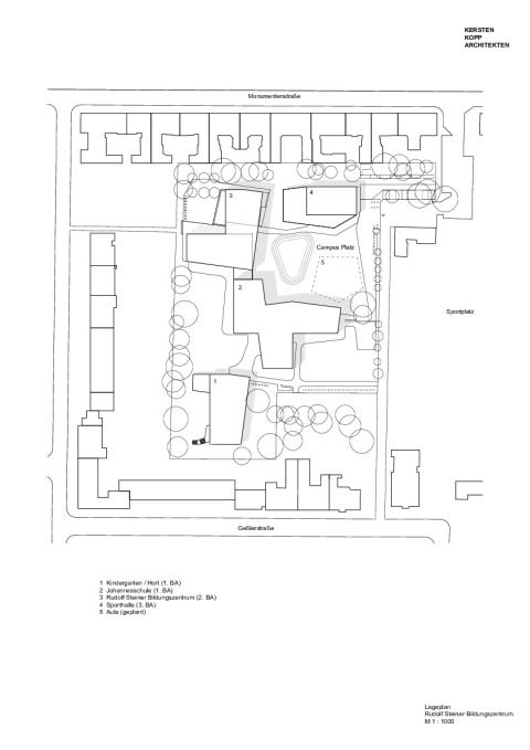 Lageplan_Rudolf Steiner Bildungszentrum M 1 : 1000