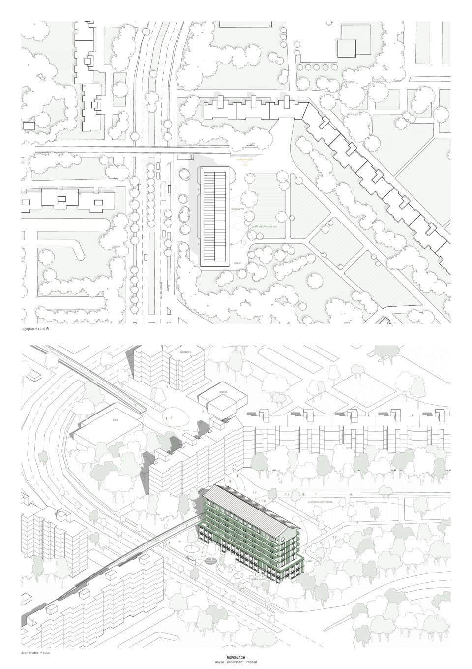 Lageplan, Städtebauaxo