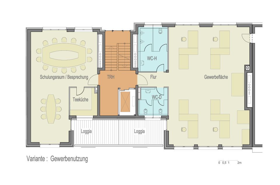 Variante 1:  Gewerbenutzung