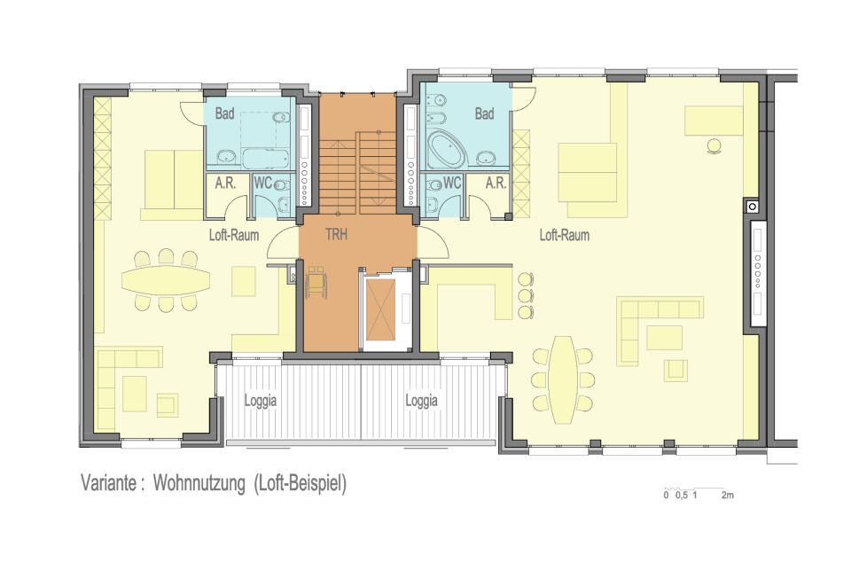 Variante 2: Wohnen als Loft