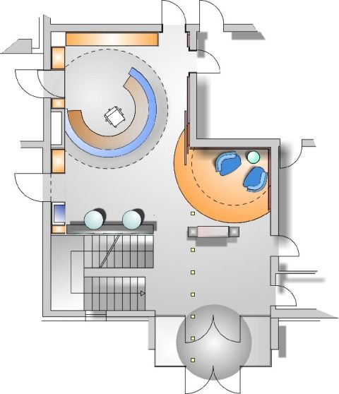 Grundriss Empfang