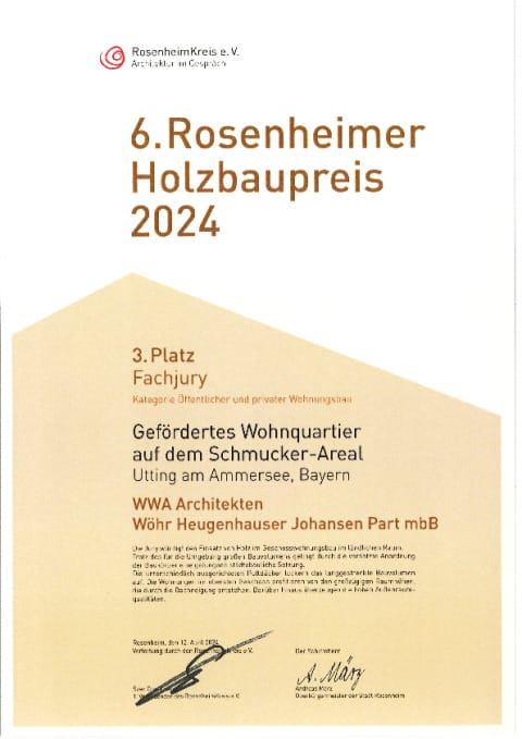 Urkunden 6. Rosenheimer Holzbaupreis