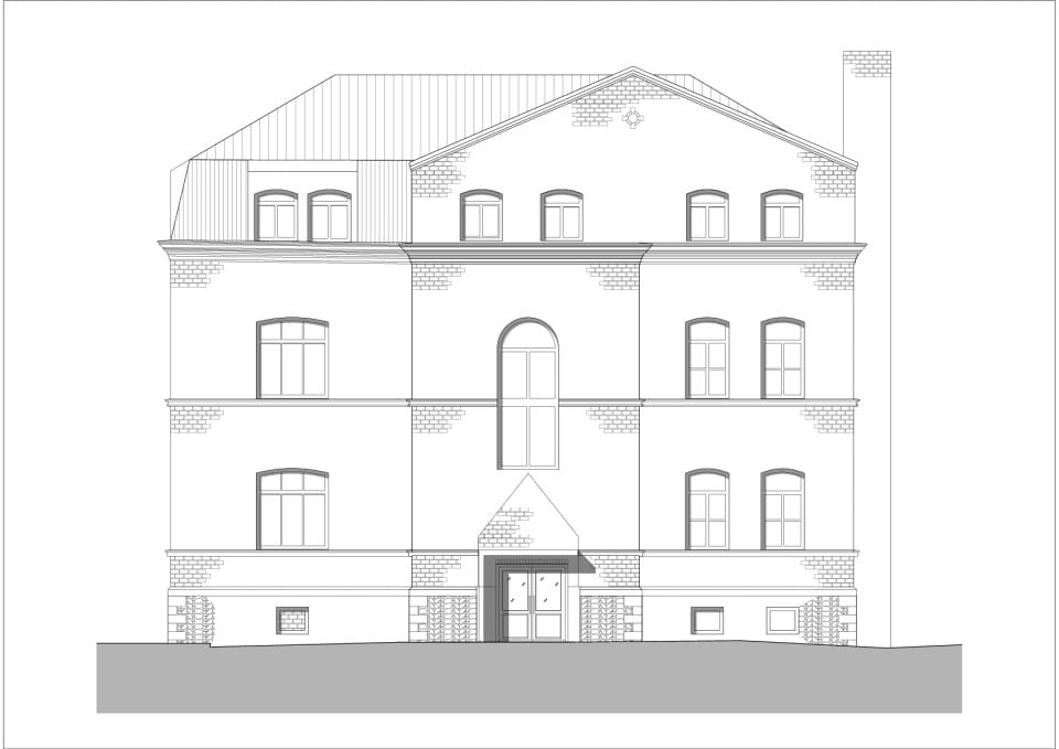 Ansicht West (Sanierungsgebäude)