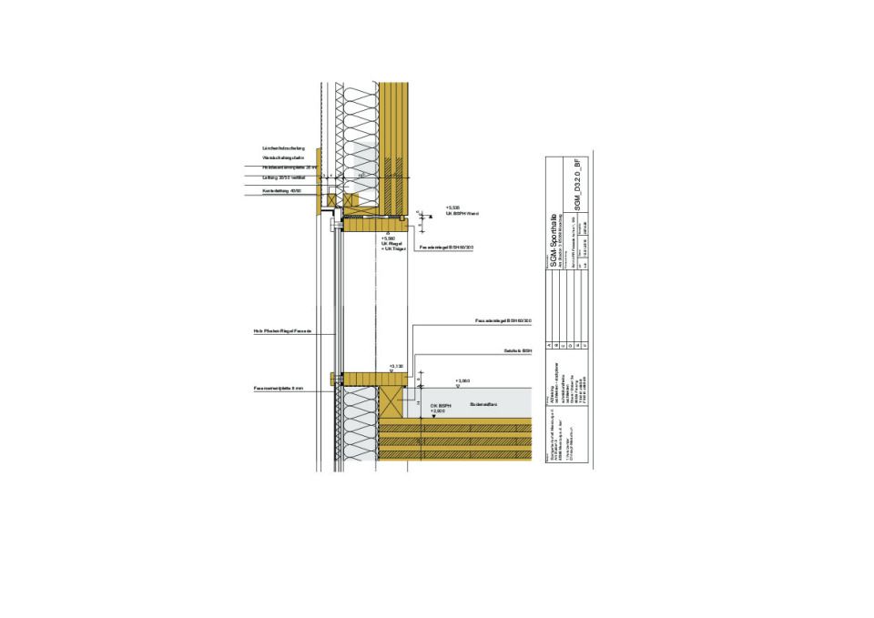 Detail Schnitt Fassade