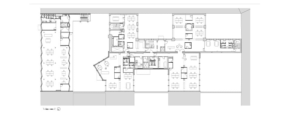 Grundriss 1. Obergeschoss Neubau + Bestand