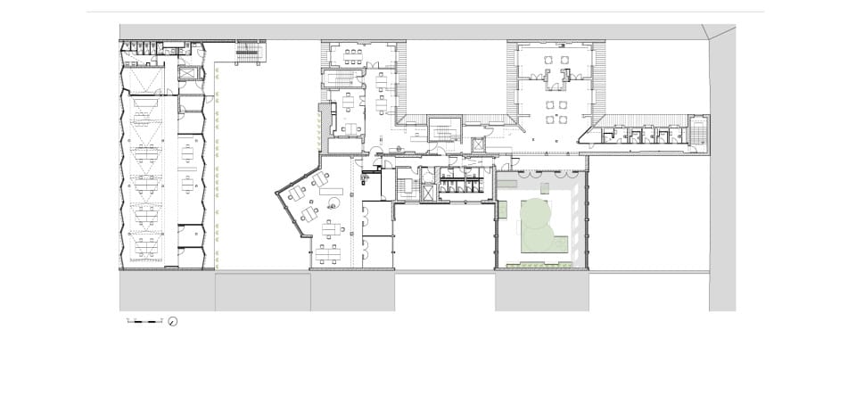 Grundriss 5. Obergeschoss Neubau + Bestand