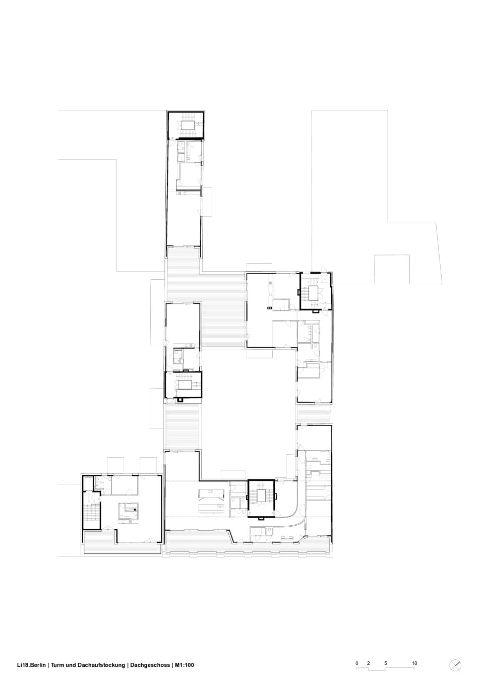 Li18.Berlin | Grundriss 6. OG Turm + Dachaufstockung | DG